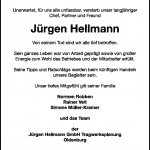 Wir trauern um Jürgen Hellmann
